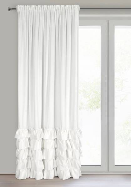 Vorhang CARLI Weiß - Textil - 140 x 1 x 270 cm