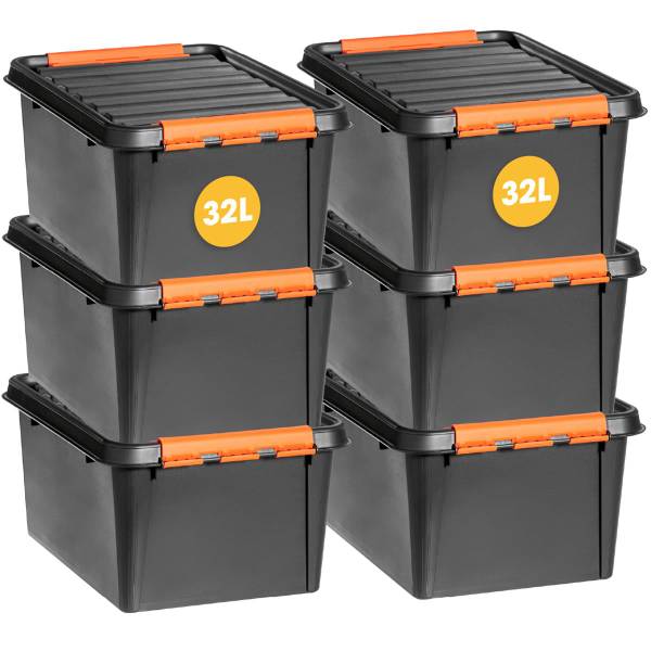 Aufbewahrungsbox Pro 32L Schwarz - Kunststoff - 39 x 26 x 50 cm