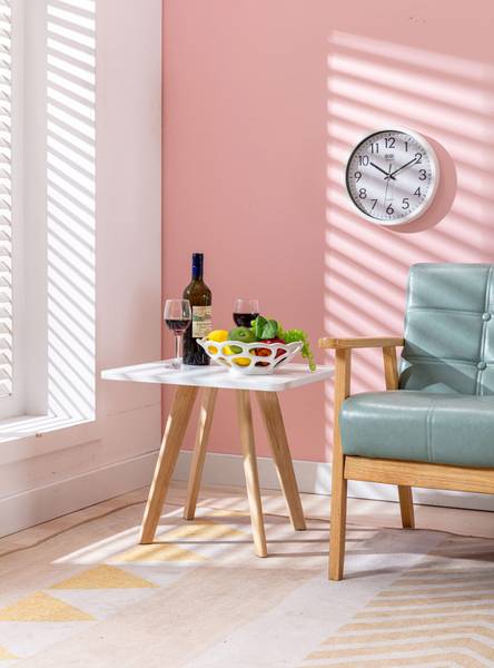 Table d'appoint Almeria Blanc - Bois manufacturé - 50 x 46 x 50 cm