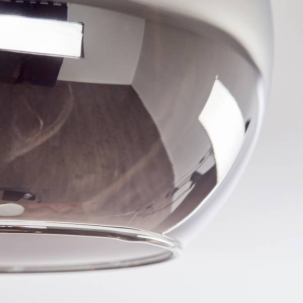 Deckenleuchte Cesaro Grau - Silber - Aluminium - Klarglas - 42 x 29 x 43 cm