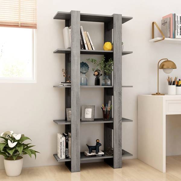 Bücherregal 3013465 Grau - Holzwerkstoff - 80 x 160 x 30 cm