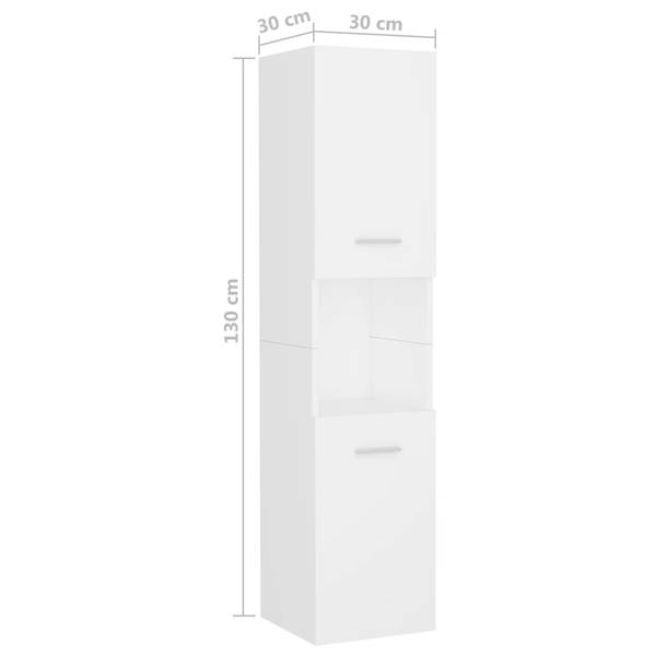 Meubles de bain 3007823 Blanc - Bois manufacturé - Matière plastique - 60 x 46 x 38 cm