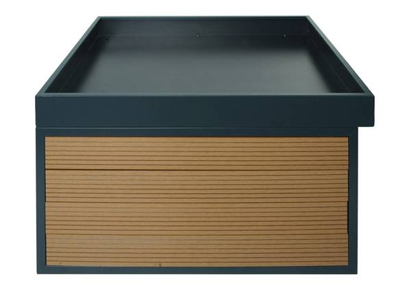 Mähroboter-Garage L45 Braun - Grau - Eisen - 60 x 40 x 73 cm