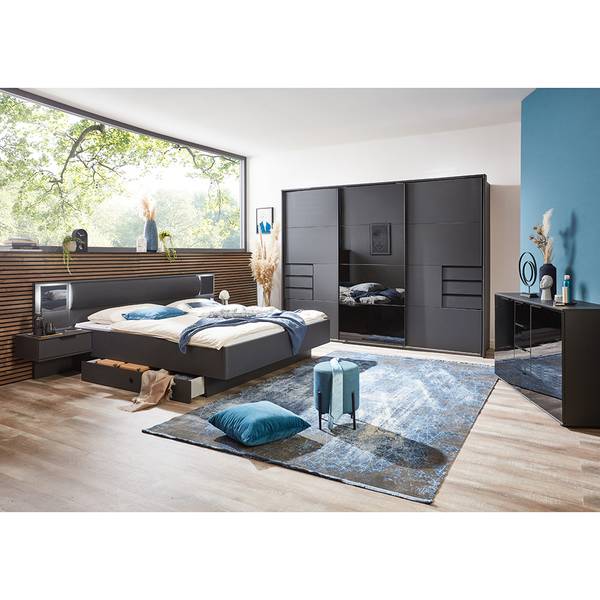 Schlafzimmer-Set BRIXEN-43-1 5er-Set Grau - Holzwerkstoff - 1106 x 213 x 210 cm