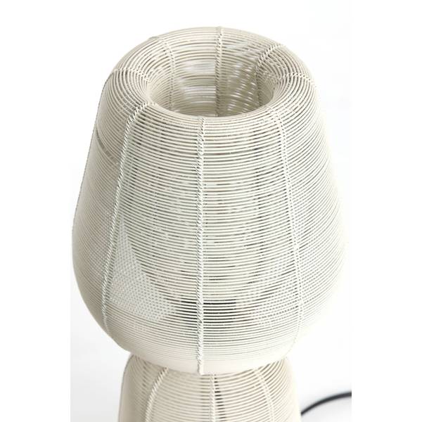 Tischleuchte Aboso Weiß - Durchmesser Lampenschirm: 18 cm