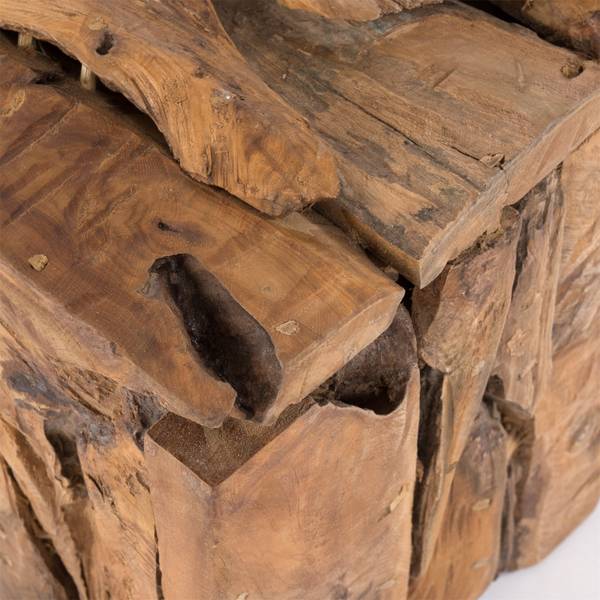 Hocker SITZBOX TEAK 30 Braun - Massivholz - 30 x 30 x 30 cm