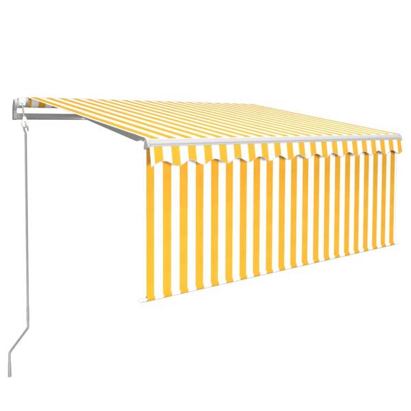Uitschuifbare Luifel 3014350-2 wit - geel - Breedte: 350 cm