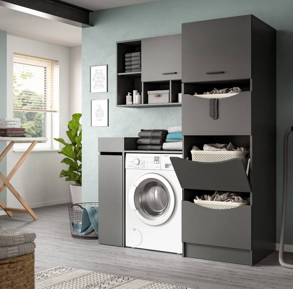 Waschmaschinenschrank Flexy 4-teilig Breite: 155 cm