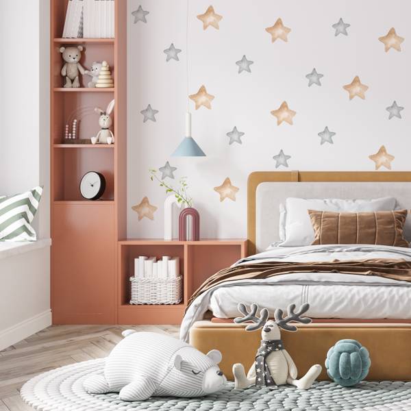 Wandsticker Sternchen 40er Set Beige - 120 x 60 x 60 cm