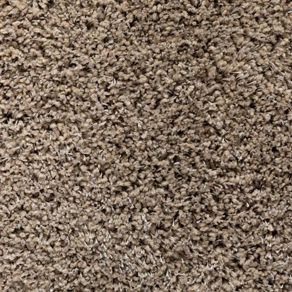 Hochflorteppich Twilight rund Beige - Polypropylen - 200 x 200 cm