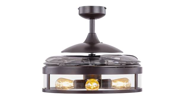 Deckenventilator Classic Schwarz - Metall - 121 x 40 x 121 cm
