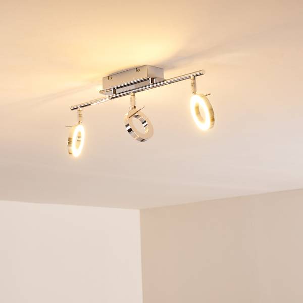 Deckenleuchte Sasso Silber - Metall - 12 x 11 x 50 cm