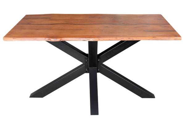 Esstisch POLLY Braun - 240 x 100 cm - Silber