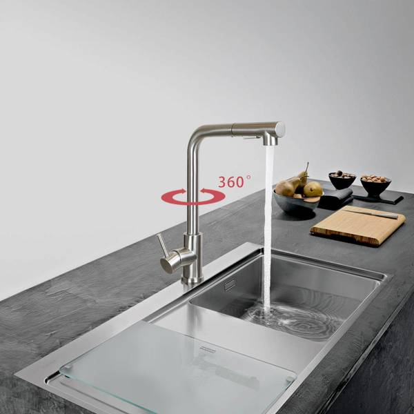 Keukenkraan Moment zilver