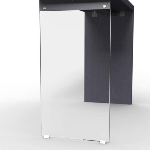 Konsolentisch MILAN Schwarz - Holzwerkstoff - Glas - Holz teilmassiv - 120 x 80 x 40 cm