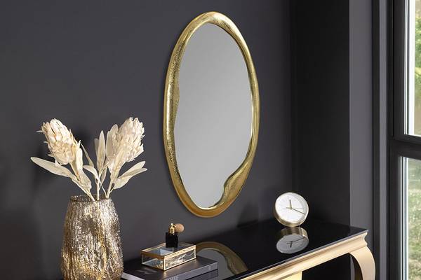 Wandspiegel ABSTRACT Gold - Silber - Glas - Metall - 49 x 71 x 3 cm
