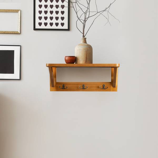 Wandregal Rustic Braun - Holz teilmassiv - 15 x 16 x 40 cm