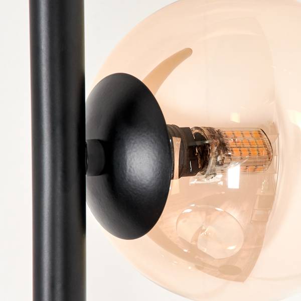 Stehlampe Garaguso Braun - Durchsichtig - Durchmesser: 30 cm