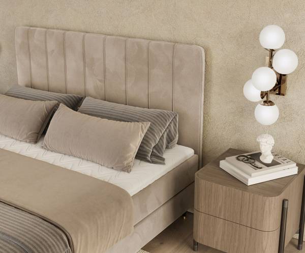 Boxspringbett Kobbe  Braun - Liegefläche Breite: 180 cm
