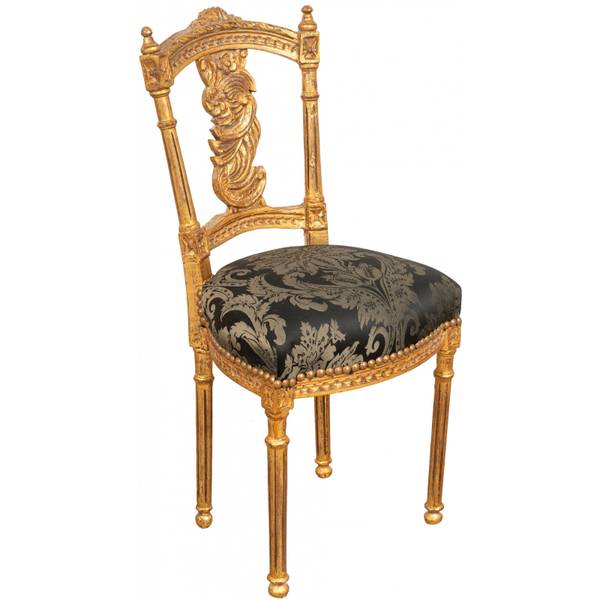 Esszimmerstuhl IMPERIAL Schwarz - Gold - Multicolor