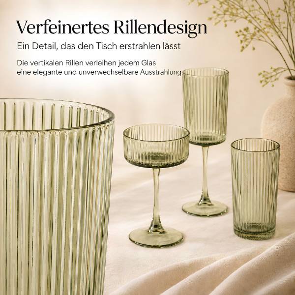 Weinglas Grigio Grün - Glas - 7 x 19 x 7 cm