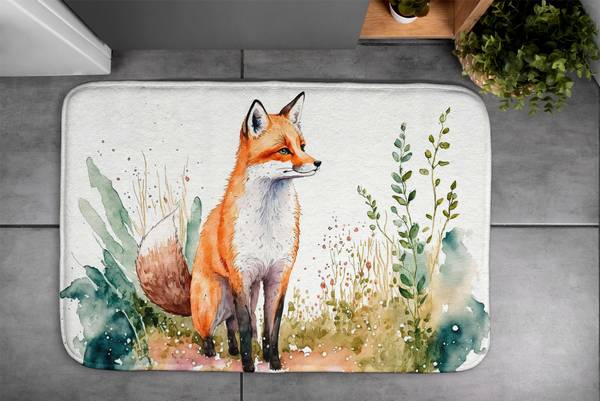 Badteppich Fuchs auf einer Wiese 75 x 45 x 75 cm