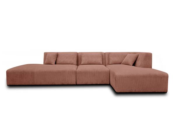 Ecksofa VICTOIRE Pink - Samt - 352 x 81 x 168 cm