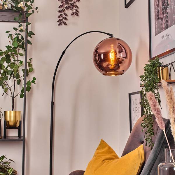 Stehlampe Cesaro Aluminium - Klarglas - Marmor - 114 x 185 x 72 cm