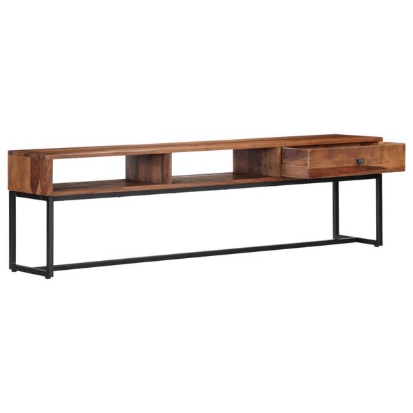 TV-Schrank D667 Braun - Massivholz - 30 x 45 x 160 cm