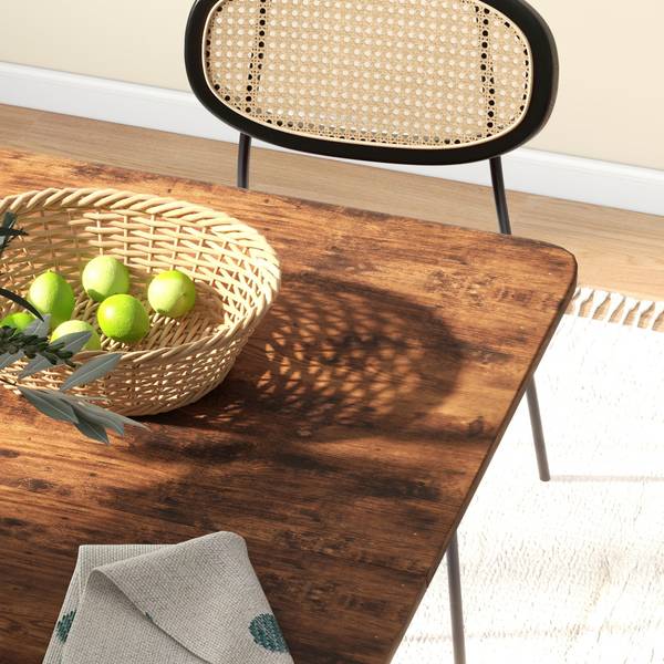 Opvouwbare eettafel 835-789V00RB bruin - plaatmateriaal op houtbasis - 80 x 74 x 130 cm