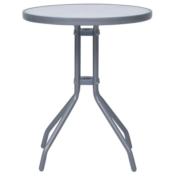 Table de jardin 3006033 Gris - Acier - 60 x 72 x 60 cm