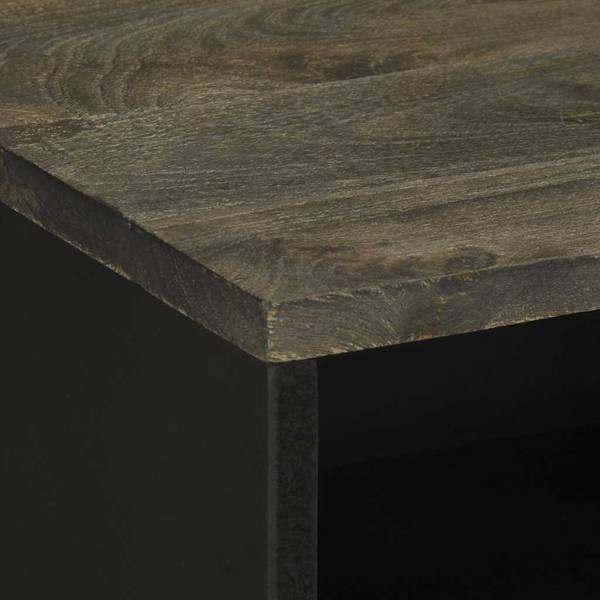Nachttisch X4752 Schwarz - Massivholz - 33 x 62 x 50 cm