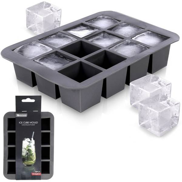 Eiswürfelform Silikon Schwarz - Silikon - 14 x 4 x 20 cm