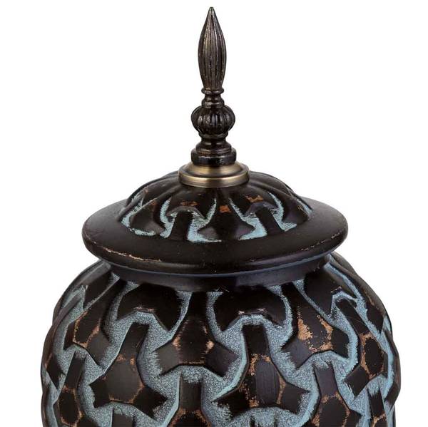 Vase 4523289215 Schwarz - Keramik - 17 x 37 x 17 cm