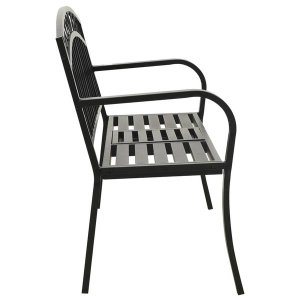 Gartenbank mit Tisch 319584 Schwarz