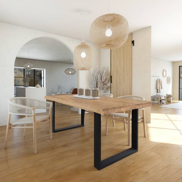 ESSTISCH CANTAL Braun - Massivholz - 100 x 75 x 200 cm
