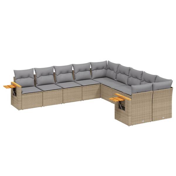 Garten-Lounge-Set 3036026-1 (10-teilig) Beige - Grau - Hellgrau