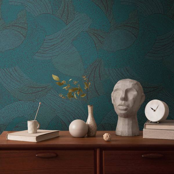 Vliestapete 399353-GU Blau - Kunststoff - 53 x 1 x 1005 cm