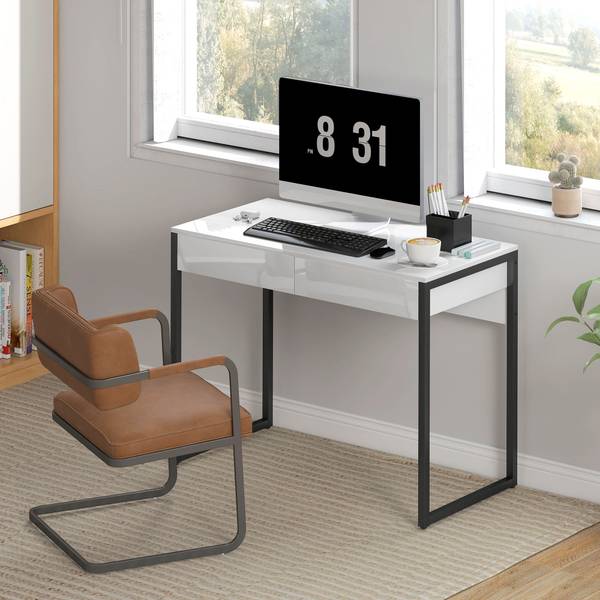 Schreibtisch 836-633V00BK Schwarz - Weiß