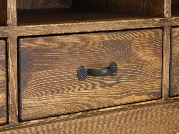 TV-schrank Rustyk 1 Braun - Kiefer - Stahl - 152 x 56 x 45 cm