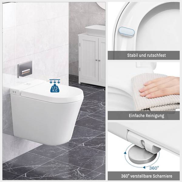 Wc Sitz Luke Weiß - Kunststoff - 37 x 5 x 47 cm