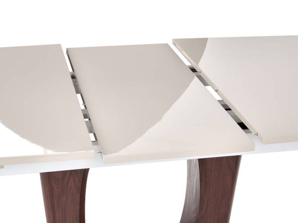 Table extensible BERRIGAN Beige - Marron - Bois manufacturé - 90 x 76 x 160 cm