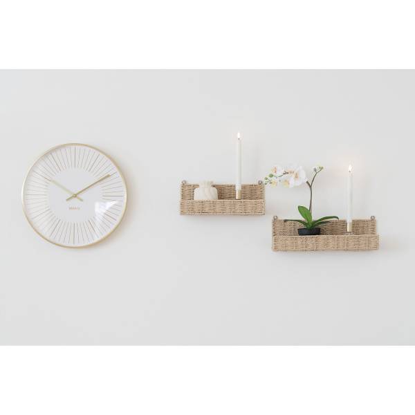 Wanduhr Takamaka Gold - Aluminium - 4 x 40 x 40 cm