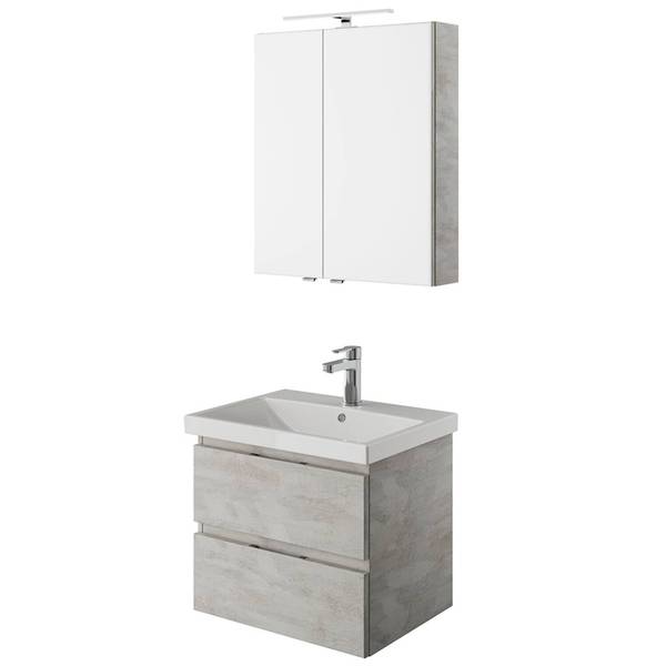 Waschtisch VILLATORO-66-14 Grau - Holzwerkstoff - 60 x 53 x 45 cm