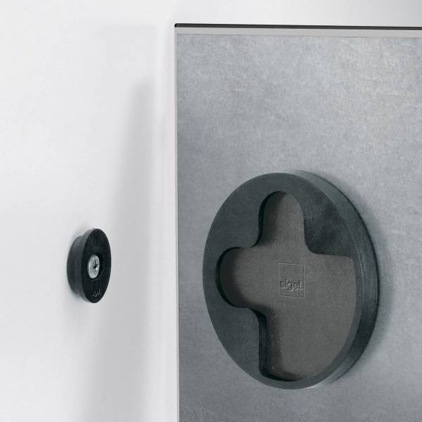 Glas Magnettafel artverum GL130 Schwarz - Glas - 78 x 48 x 2 cm