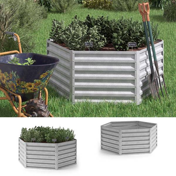 Hochbeet  39660 Silber / Grau - Silbergrau