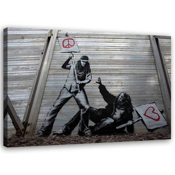 Bilder Banksy Street art Peace Love 60 x 40 cm