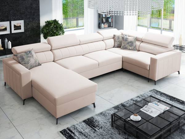 Ecksofa Baltico V 1 Beige - Ecke davorstehend links