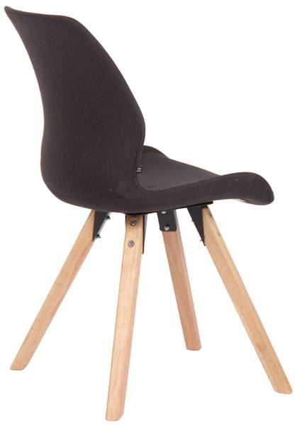 Esszimmerstuhl Luna Schwarz - Webstoff - 49 x 88 x 58 cm