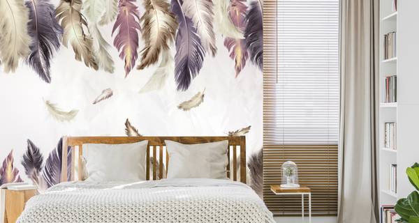 Fototapete bunte FEDERN Abstraktion 405 x 270 x 270 cm